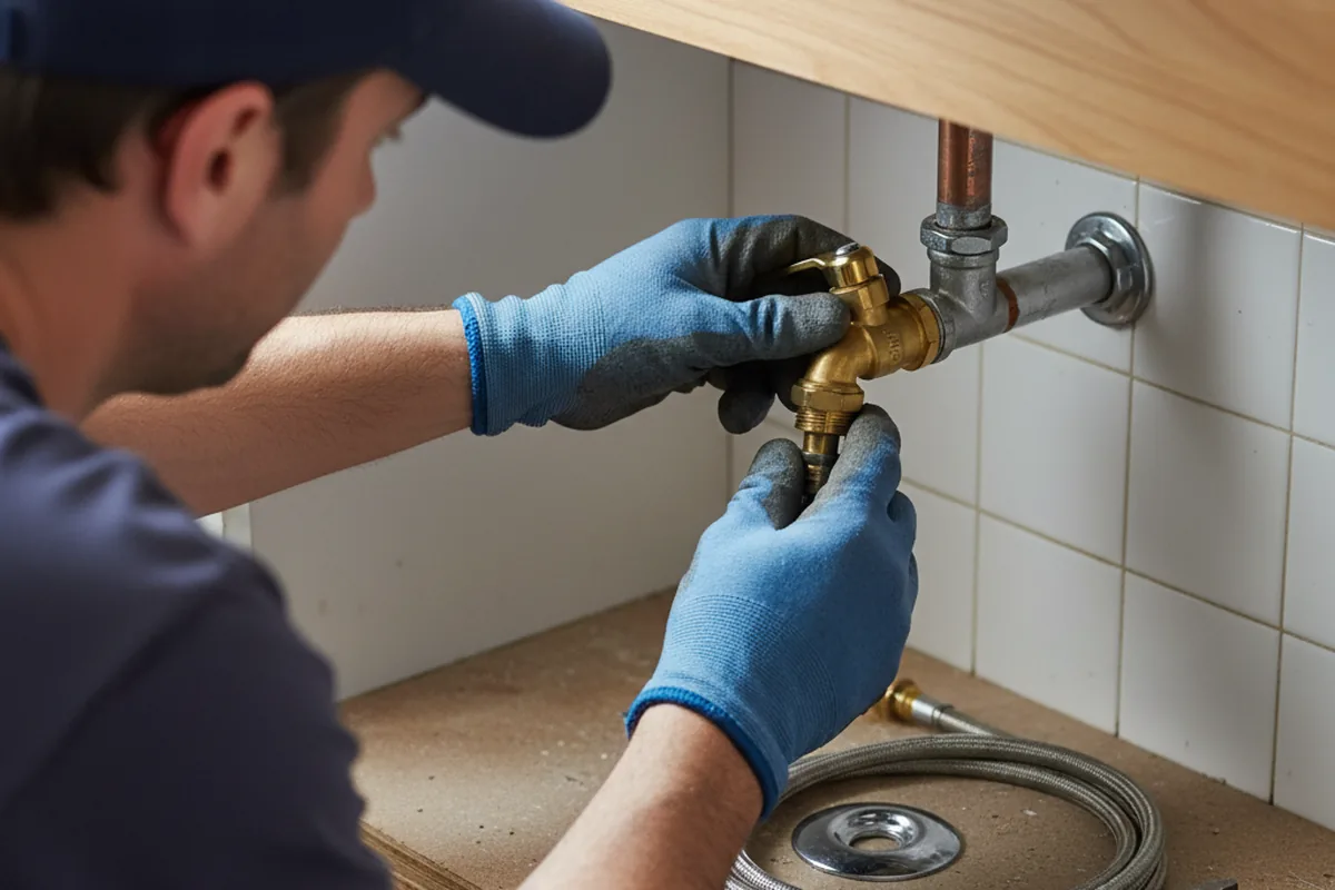 Shutoff valve and fitting work during Faucet and Fixture Repair in Bunola